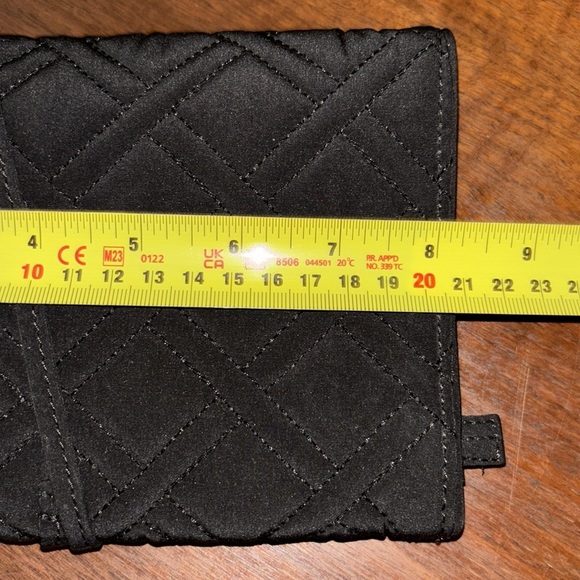Vera Bradley Black Quilted Jewelry Case Tie Closure - Picture 5 of 7